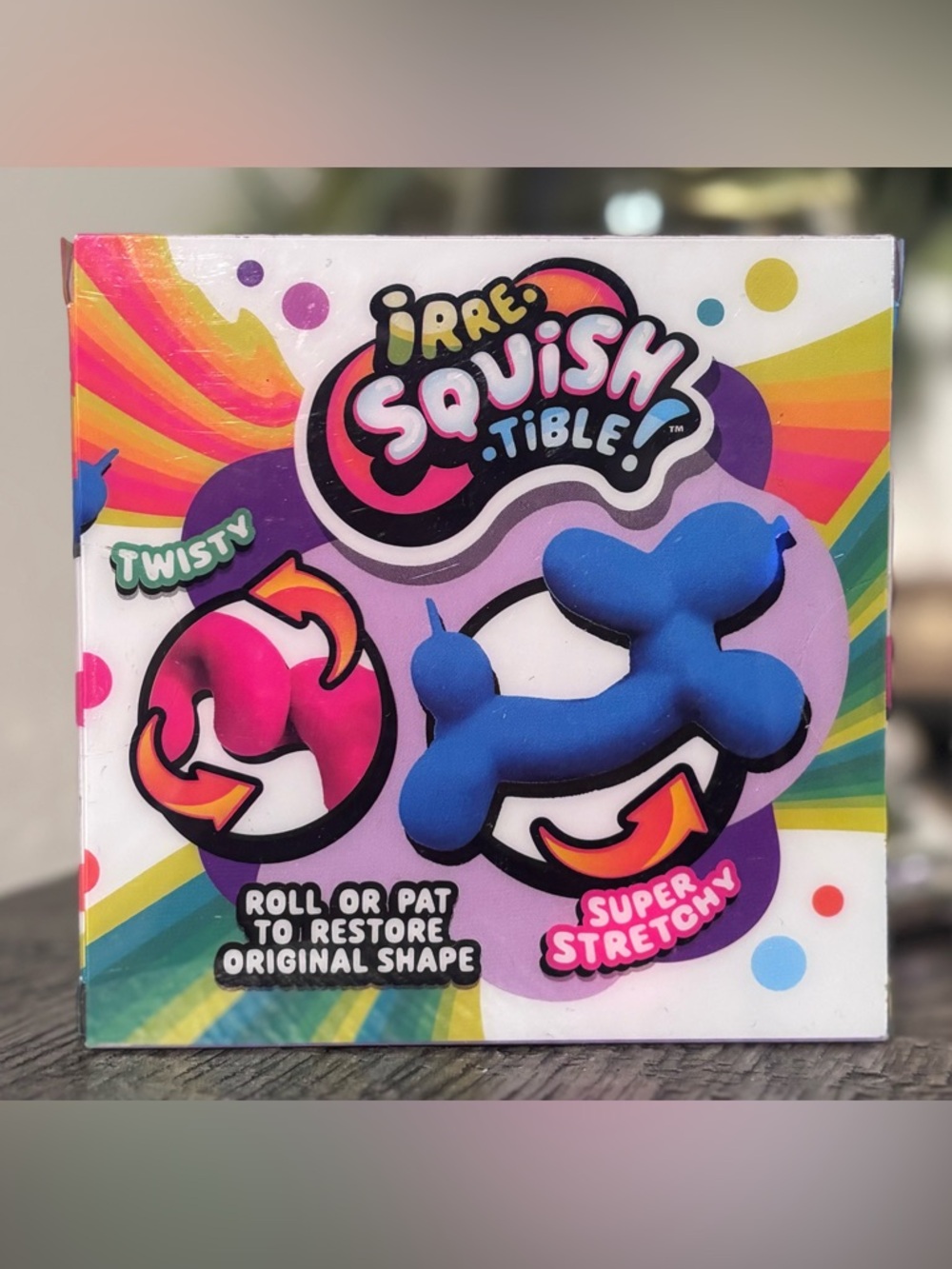 Squishy Balloon Dog PINK Glitter - Picture 2 of 2
